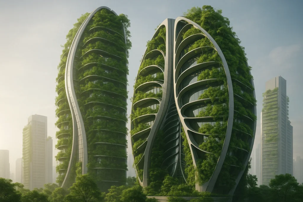 Discover the architecture of tomorrow where buildings learn to breathe. Explore futuristic sustainable design, smart buildings, and eco-friendly innovations shaping future cities.