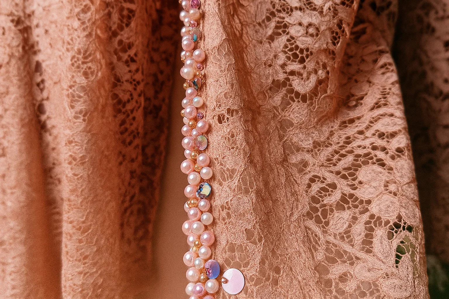 The Caftan with Pink Pearls